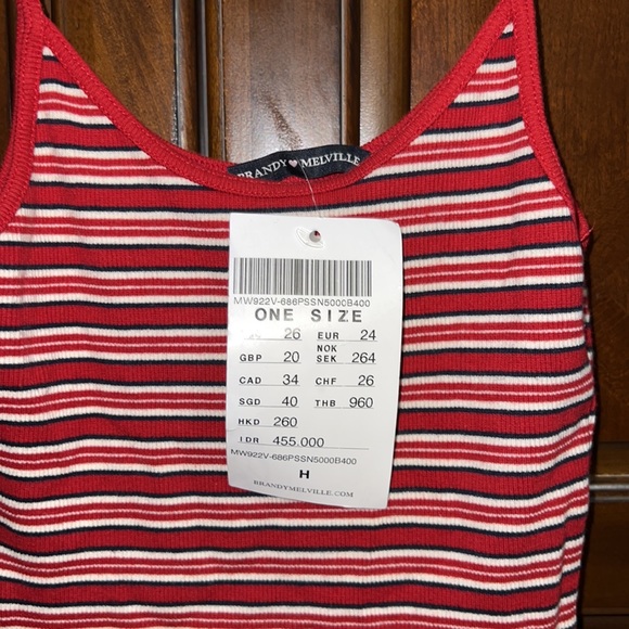 Brandy Melville Red Striped Dress - Picture 2 of 3